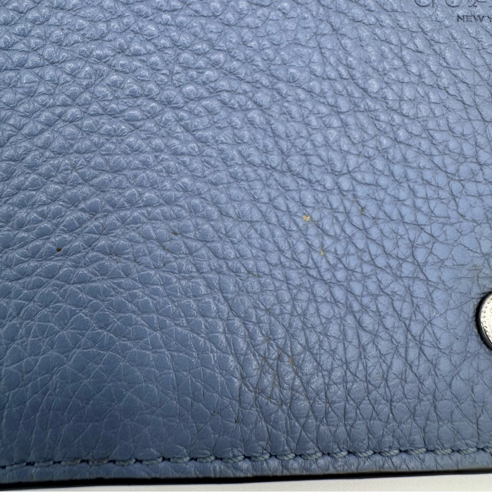 Coach Hayden Foldover Crossbody Clutch Bag Cornflower Blue Pebbled Leather - Picture 13 of 16